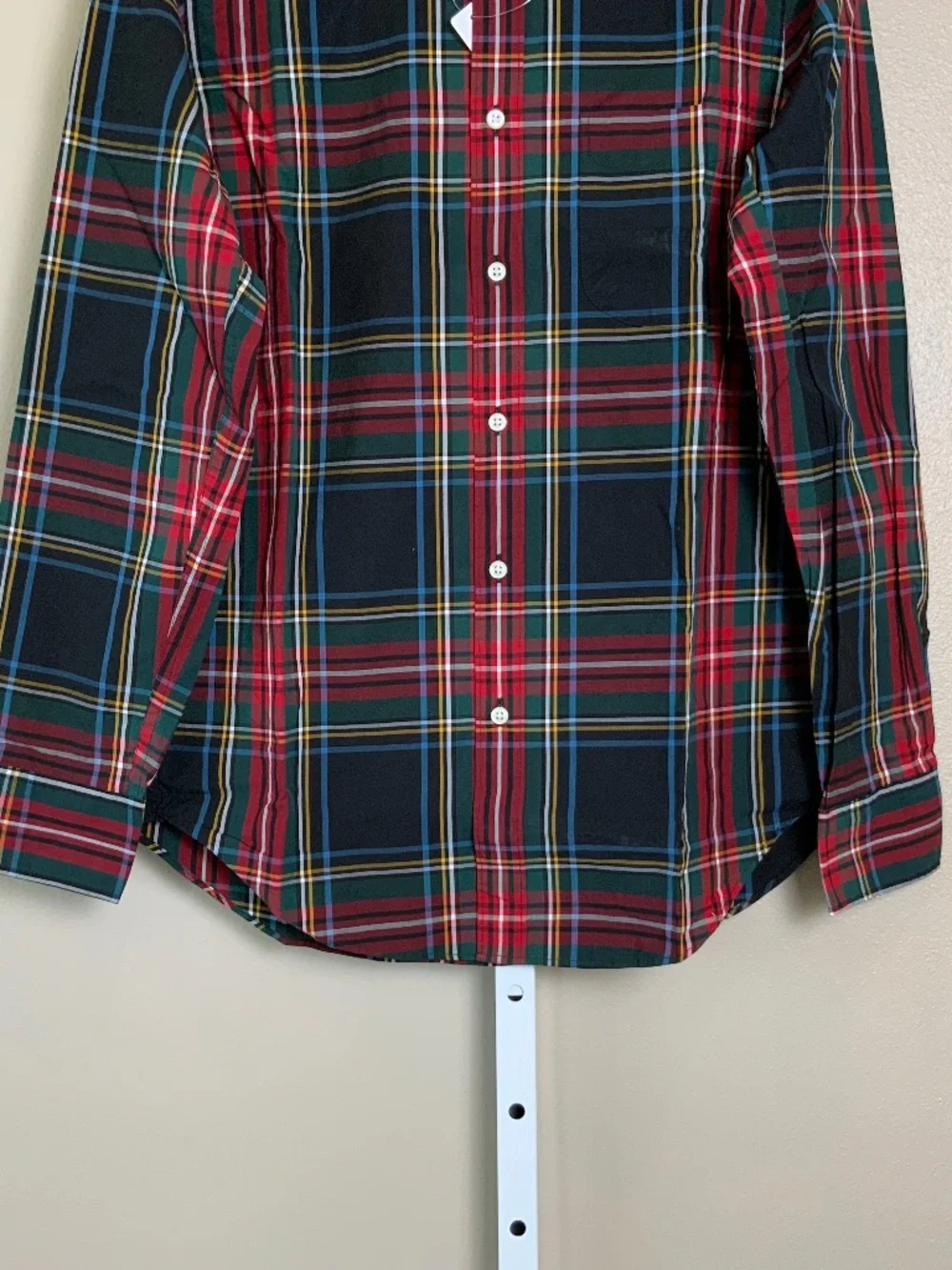 J. Crew Classic Stretch Secret Wash Stewart Tartan Organic Cotton Oxford Shirt